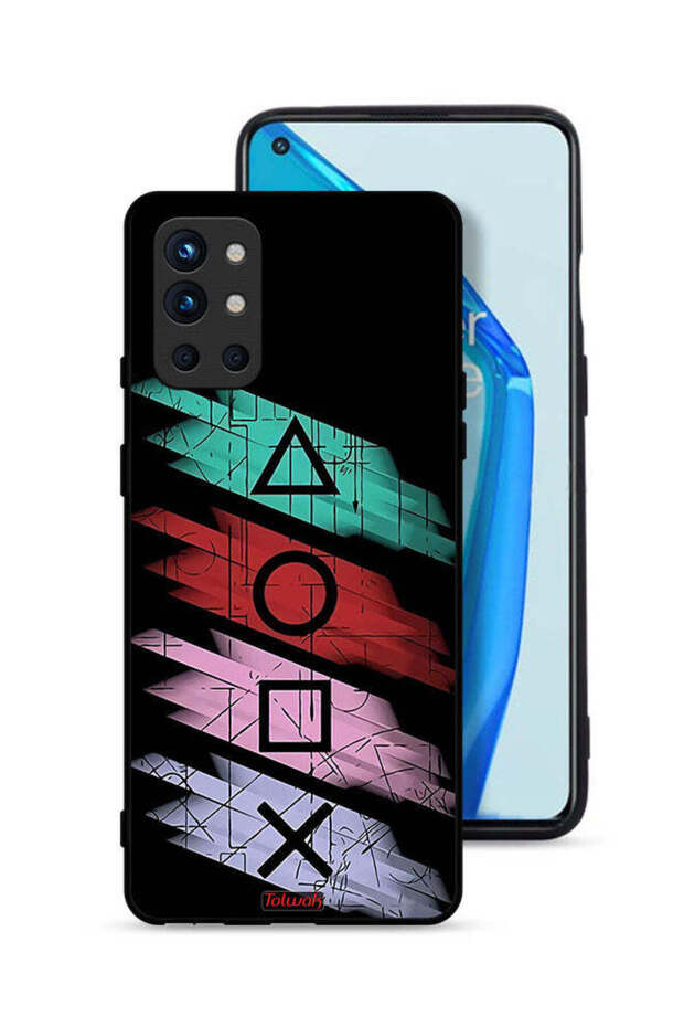 غطاء حماية لهاتف OnePlus 9R 5G برسومات أيقونات لعبة الحبار