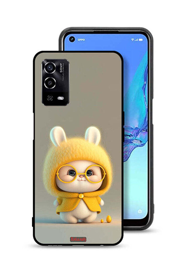 غطاء حماية لهاتف Oppo A55 4G بتصميم أرنب صغير