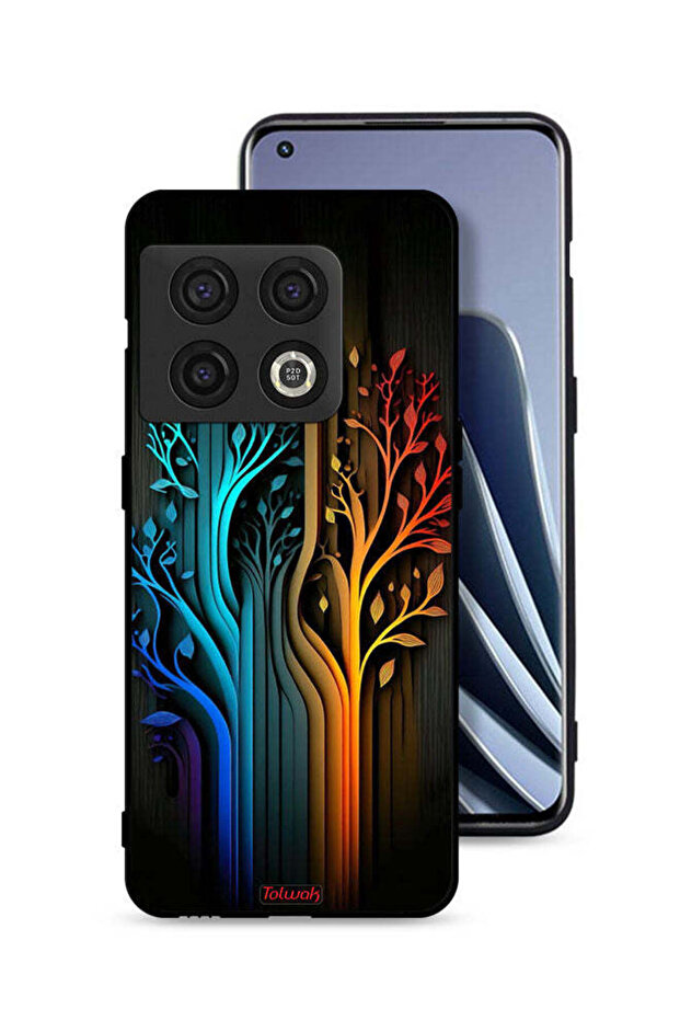 غطاء حماية لهاتف OnePlus 10 Pro 5G برسومات أوراق الشجر