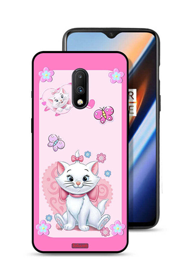 OnePlus 7 Protective Case Cover Cute Lady Cat