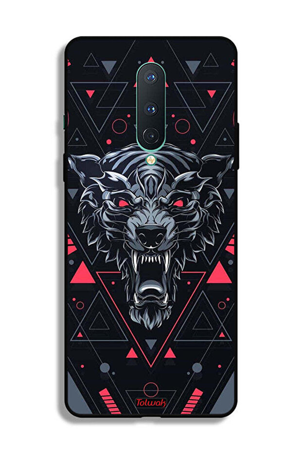غطاء حماية لهاتف OnePlus 8 بتصميم الذئب المتمايل - 2