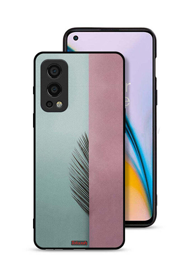 غطاء حماية لهاتف OnePlus Nord 2 5G بأوراق نصفية