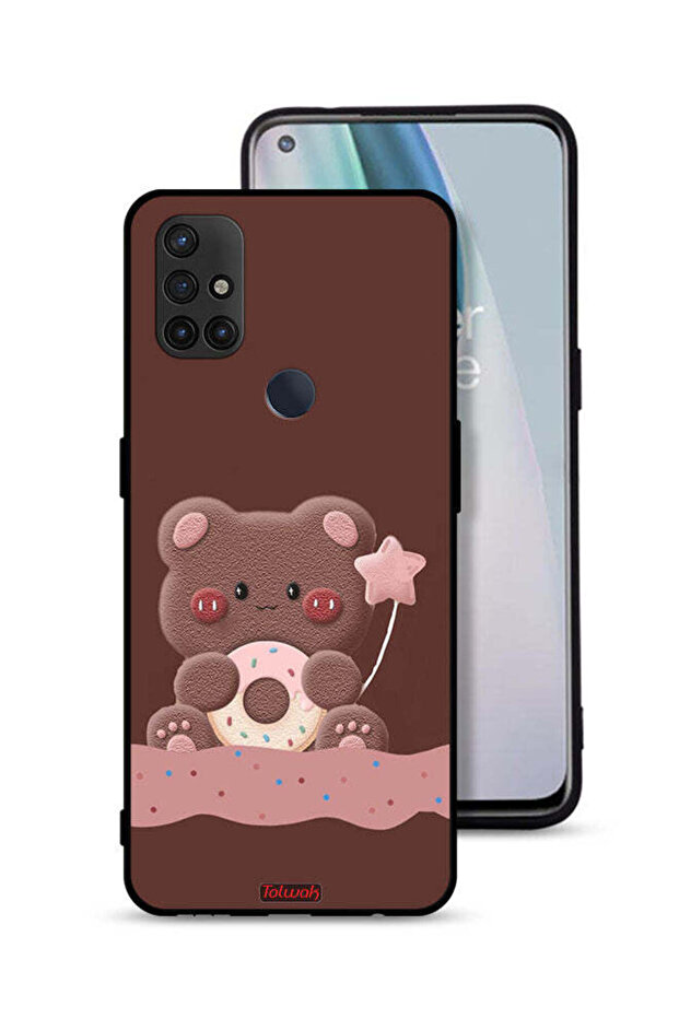 غطاء حماية لهاتف OnePlus Nord N10 5G بطبعة دب دونات
