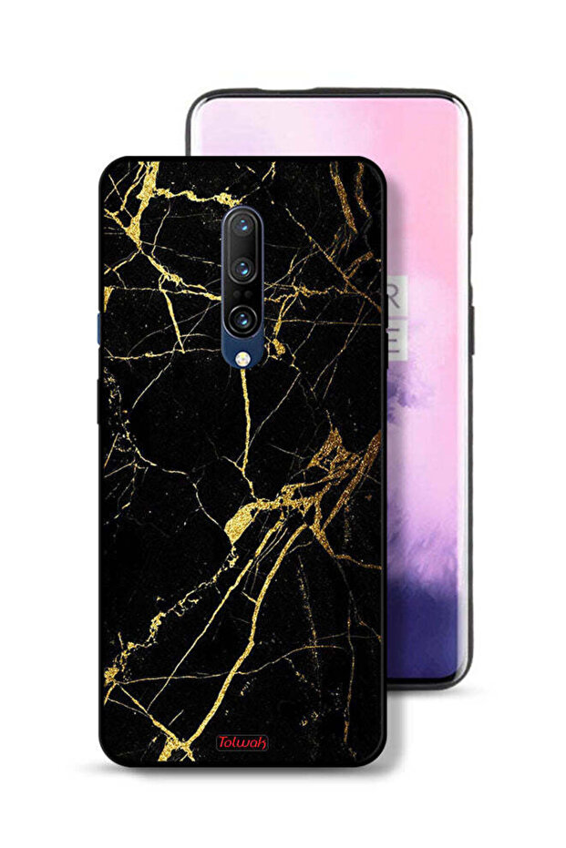 غطاء حماية لهاتف OnePlus 7 Pro من الرخام المتصدع