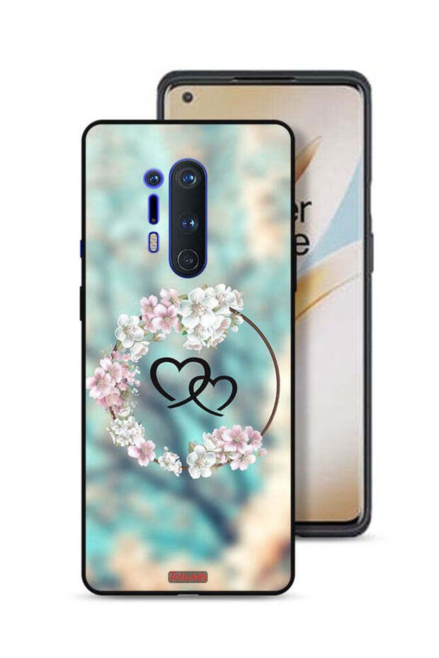 غطاء حماية لهاتف OnePlus 8 Pro برسومات قلوب في خاتم