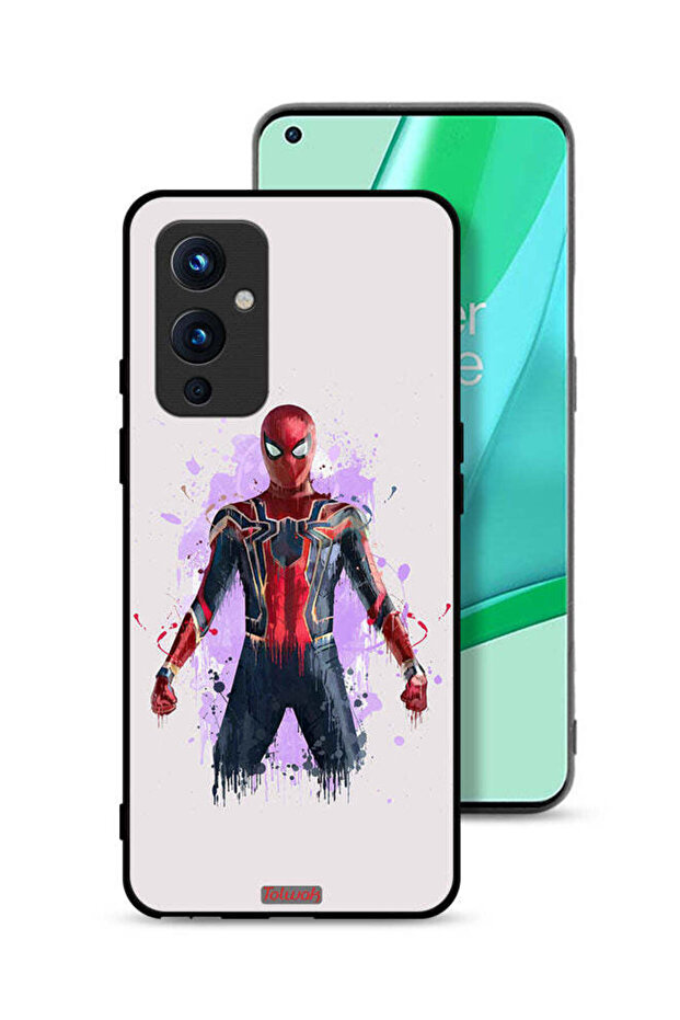 غطاء حماية لهاتف OnePlus 9 5G بتصميم العنكبوت الحديدي