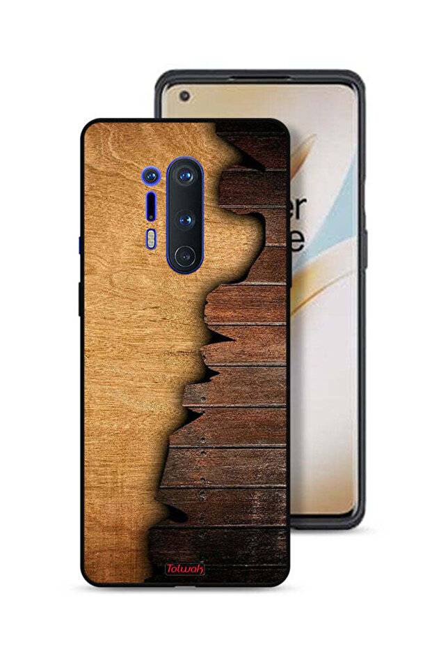 غطاء حماية لهاتف OnePlus 8 Pro بنمط خشبي عتيق
