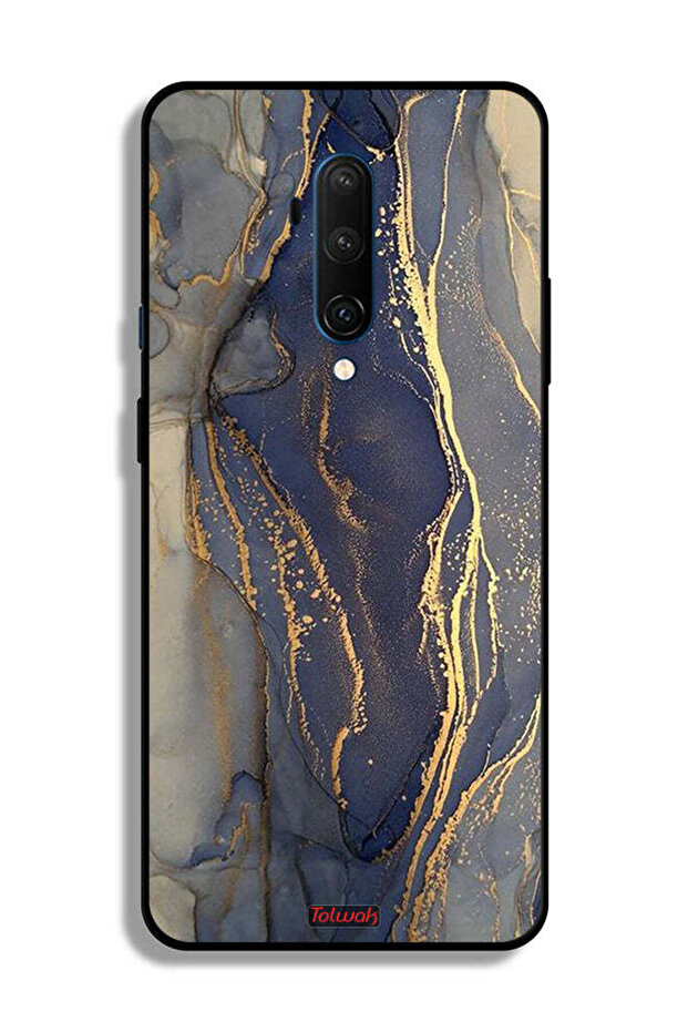 غطاء حماية لهاتف OnePlus 7T Pro بنمط رخامي لامع - 2