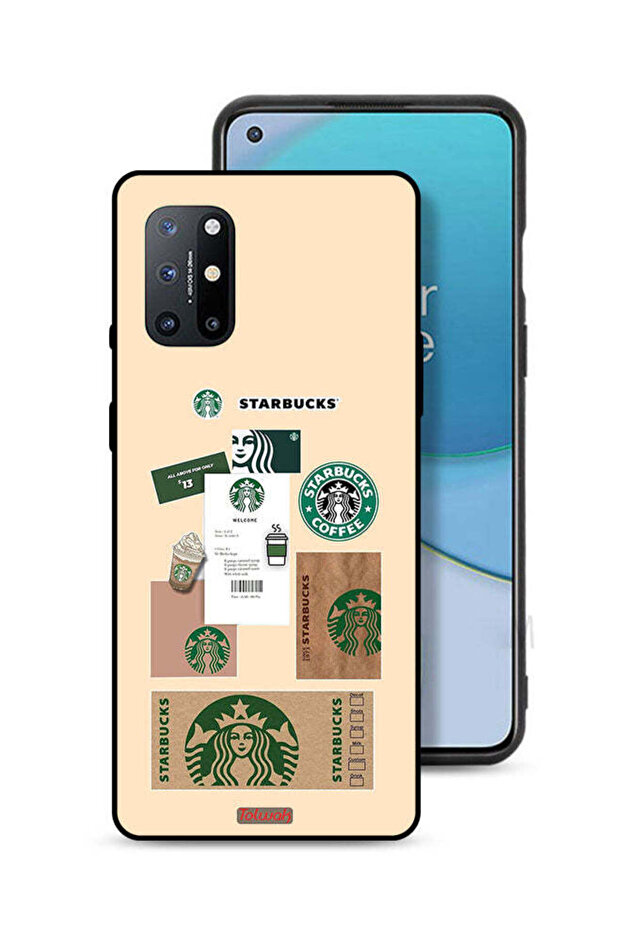 غطاء حماية لهاتف OnePlus 8T 5G بملصق قهوة