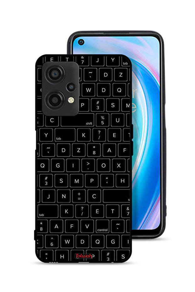 غطاء حماية لهاتف OnePlus Nord CE 2 Lite 5G بنمط مفاتيح لوحة مفاتيح عشوائية