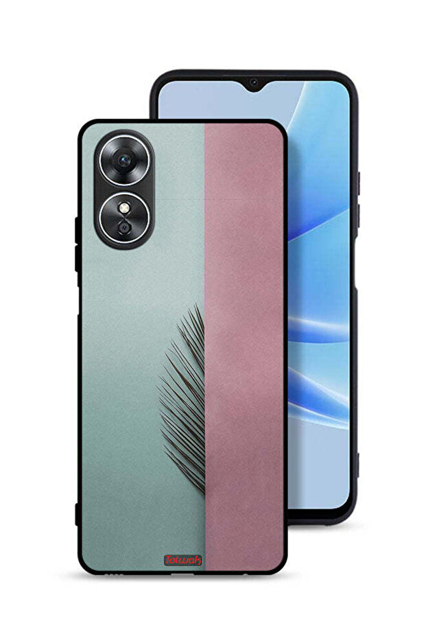غطاء حماية لهاتف Oppo A17 بأوراق نصفية