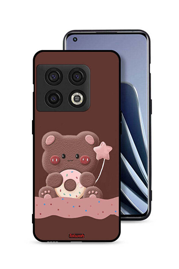غطاء حماية لهاتف OnePlus 10 Pro 5G بتصميم دب الدونات