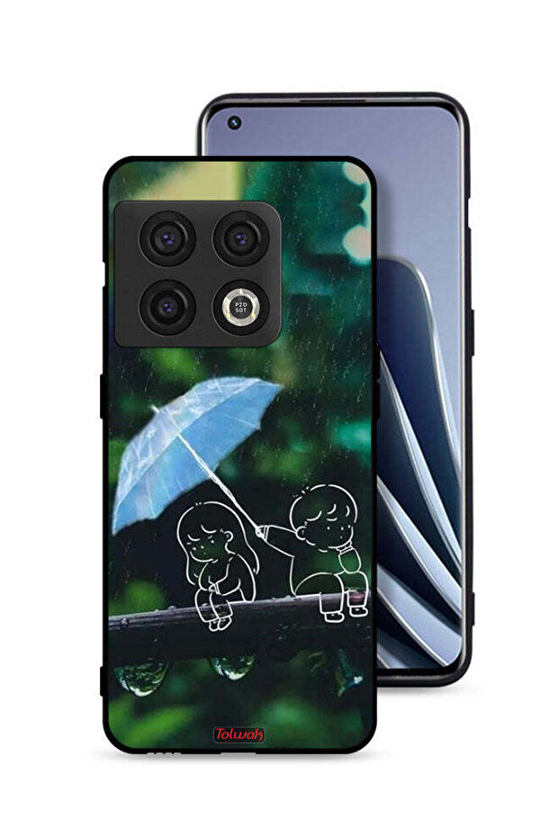 غطاء حماية لهاتف OnePlus 10 Pro 5G بطبعة زوجين من الفن التجريدي