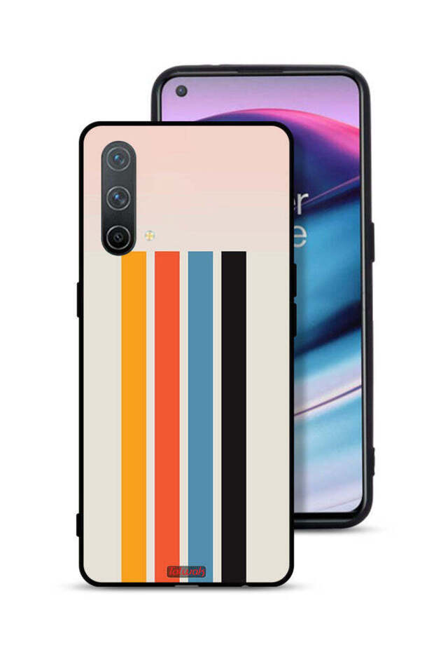 غطاء حماية لهاتف OnePlus Nord CE 5G بنمط خطوط مستقيمة