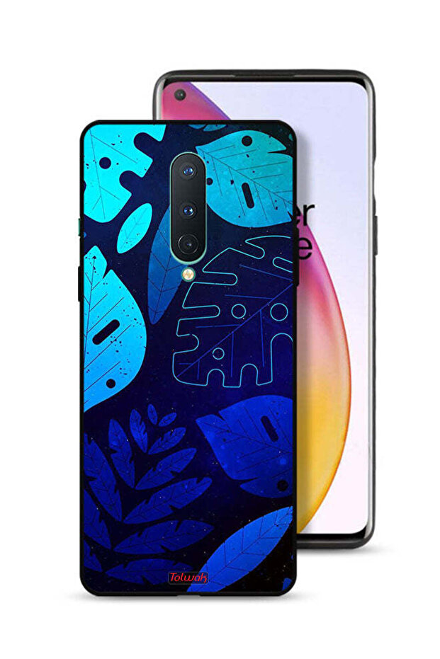 غطاء حماية لهاتف OnePlus 8 بنقشة أوراق الشجر - 1