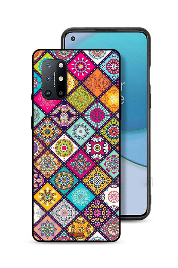 غطاء حماية لهاتف OnePlus 8T 5G بنمط مربعات ماندالا