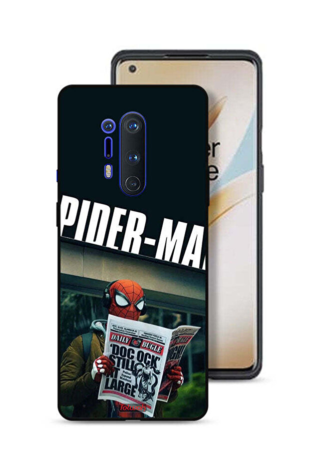 غطاء حماية لهاتف OnePlus 8 Pro بتصميم سبايدرمان يقرأ صحيفة