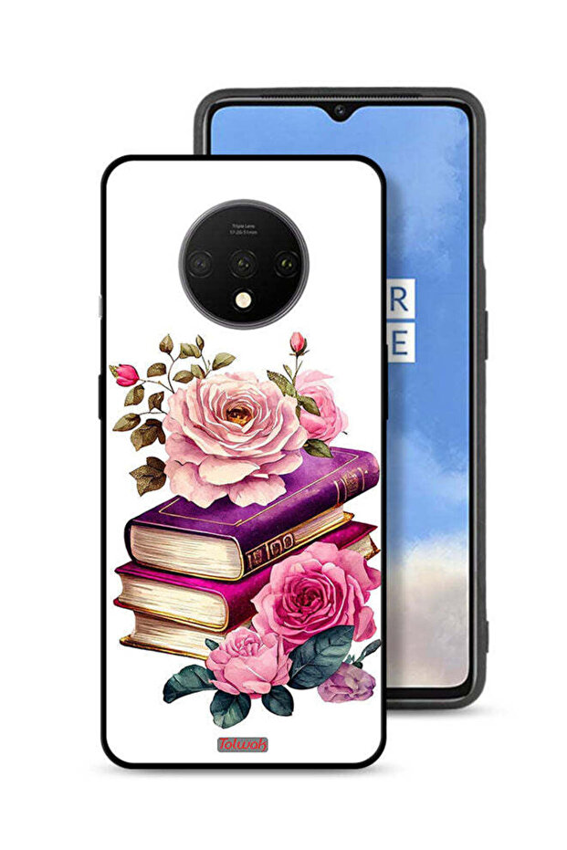 OnePlus 7T Protective Case Cover Roses And Books
