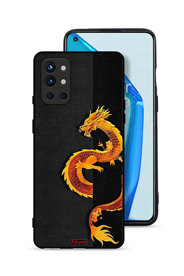غطاء حماية لهاتف OnePlus 9R 5G برسومات فن التنين