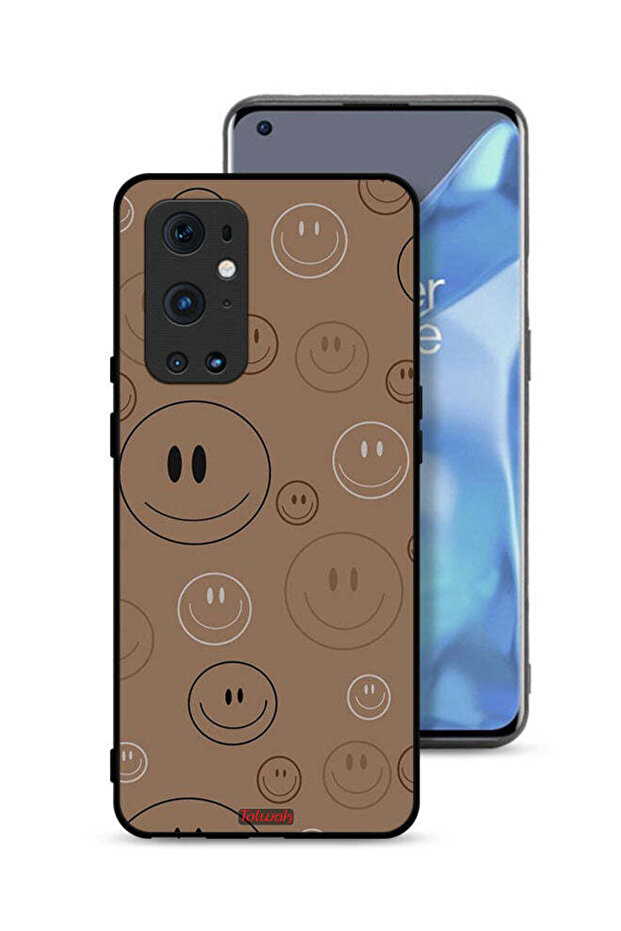 غطاء حماية لهاتف OnePlus 9 Pro 5G بنمط وجوه مبتسمة