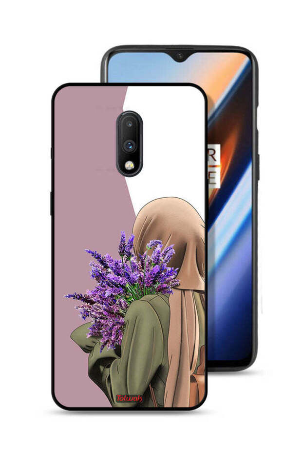 OnePlus 7 Protective Case Cover Holding Flower