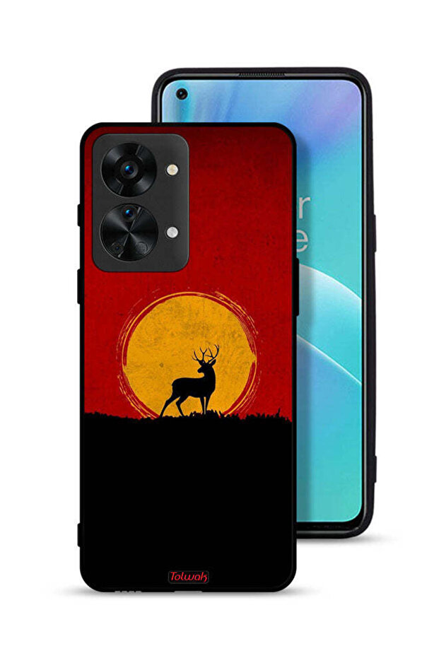غطاء حماية لهاتف OnePlus Nord 2T 5G بتصميم غزال وقمر