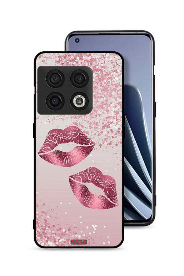 غطاء حماية لهاتف OnePlus 10 Pro 5G برسومات شفاه لامعة