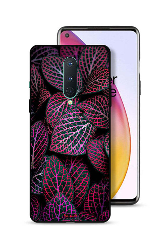 غطاء حماية لهاتف OnePlus 8 بنقشة أوراق سالجا