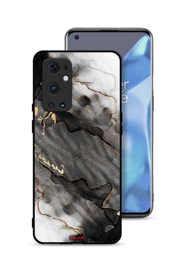 غطاء حماية لهاتف OnePlus 9 Pro 5G بلون رخامي لامع