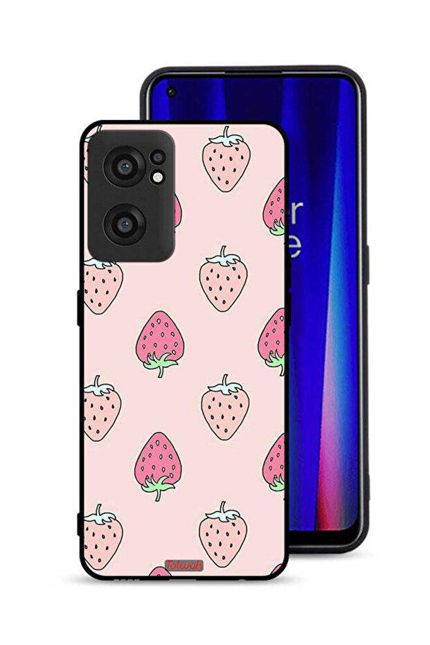 غطاء حماية لهاتف OnePlus Nord CE 2 5G بنقشة الفراولة
