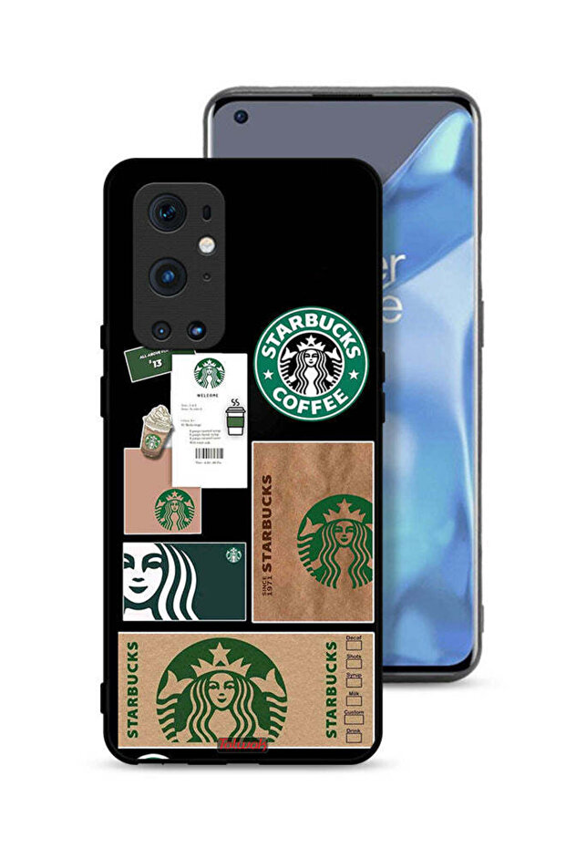 غطاء حماية لهاتف OnePlus 9 Pro 5G بملصق ستاربكس