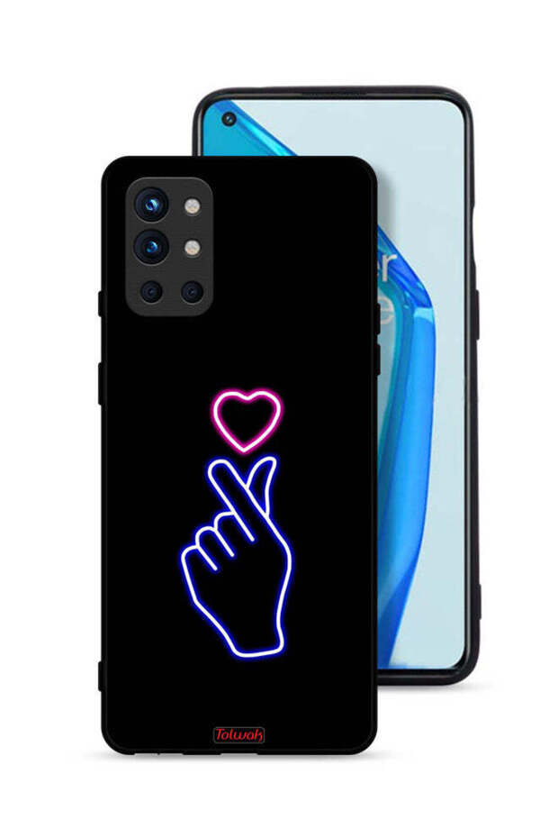 غطاء حماية لهاتف OnePlus 9R 5G برسومات قلب سناب