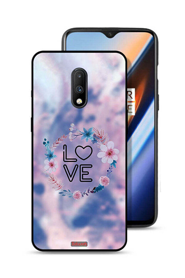 OnePlus 7 Protective Case Cover Love In Flowers Ring Art