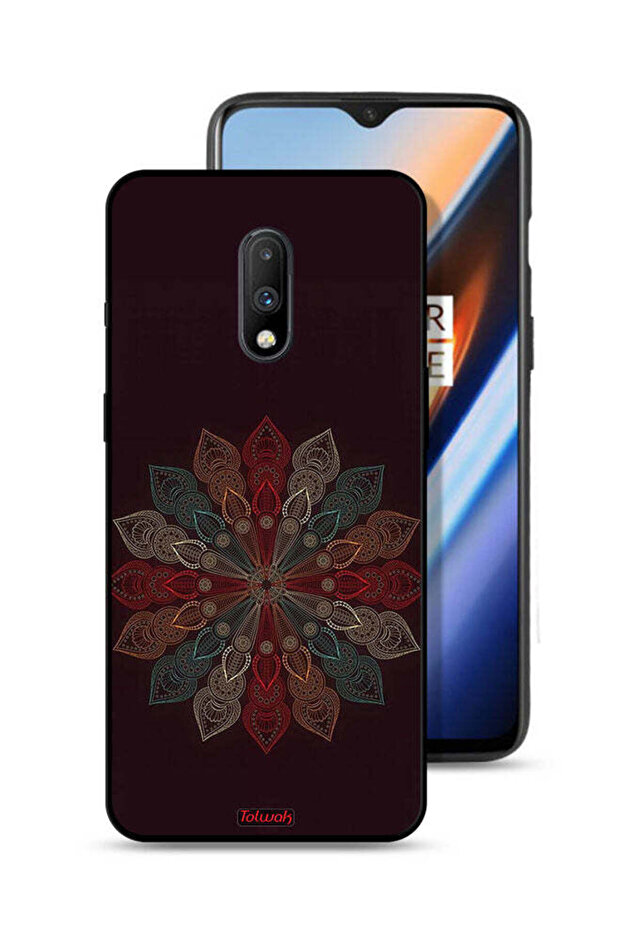 OnePlus 7 Protective Case Cover Mandala Flower Art