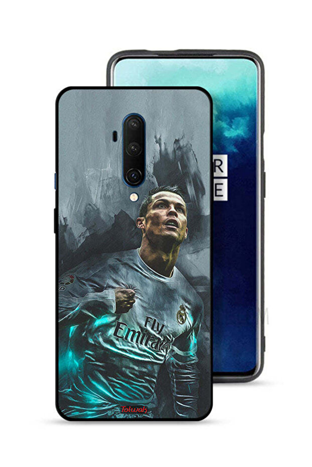 غطاء حماية لهاتف OnePlus 7T Pro برسومات كريستيانو رونالدو