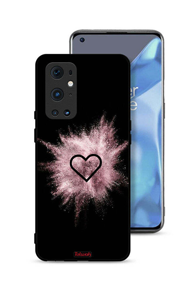 غطاء حماية لهاتف OnePlus 9 Pro 5G بتصميم قلب لامع
