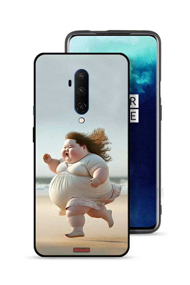 OnePlus 7T Pro Protective Case Cover Fatty Baby Girl Running