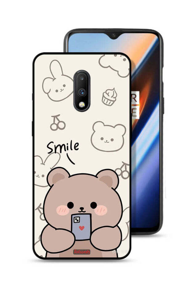 OnePlus 7 Protective Case Cover Smile Bear Art