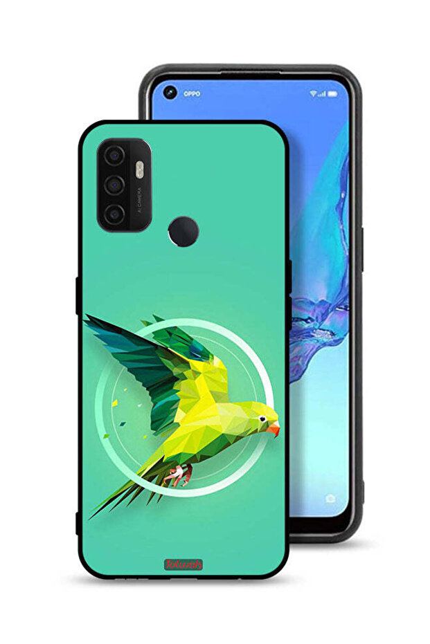 غطاء حماية لهاتف Oppo A11s بطبعة فن تجريدي ببغاء