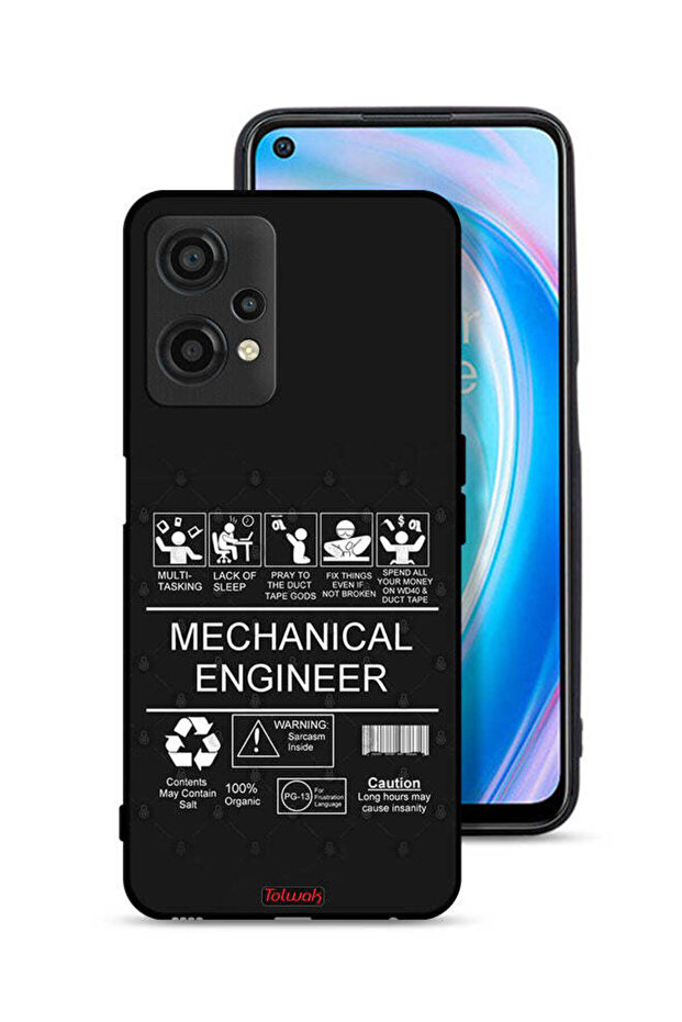 غطاء حماية لهاتف OnePlus Nord CE 2 Lite 5G، ملصق مهندس ميكانيكي