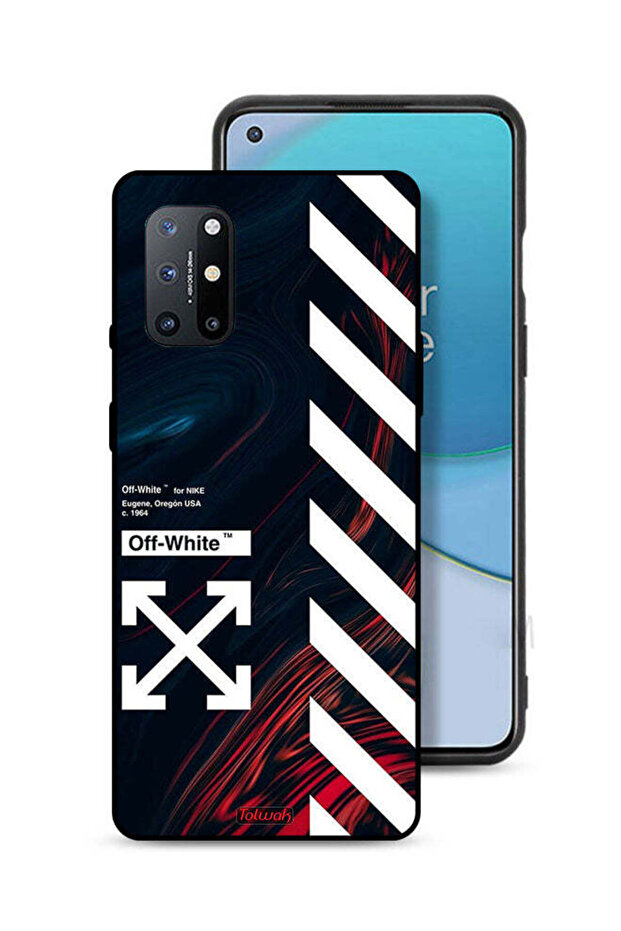 غطاء حماية لهاتف OnePlus 8T 5G، ملصق أبيض فاتح