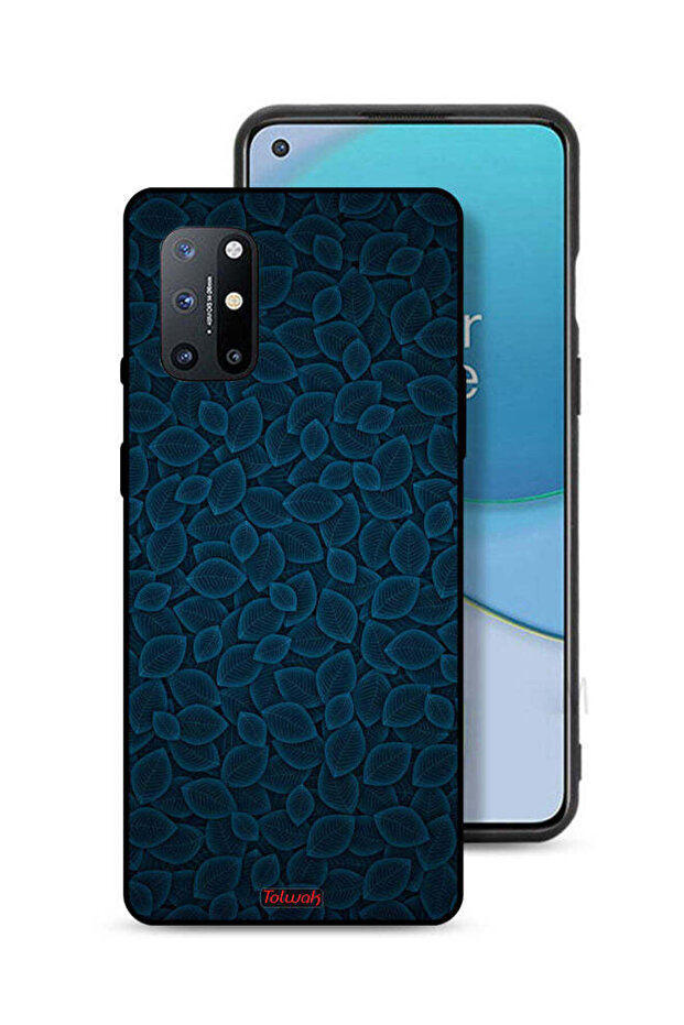 غطاء حماية لهاتف OnePlus 8T 5G بنقشة أوراق فنية رقمية