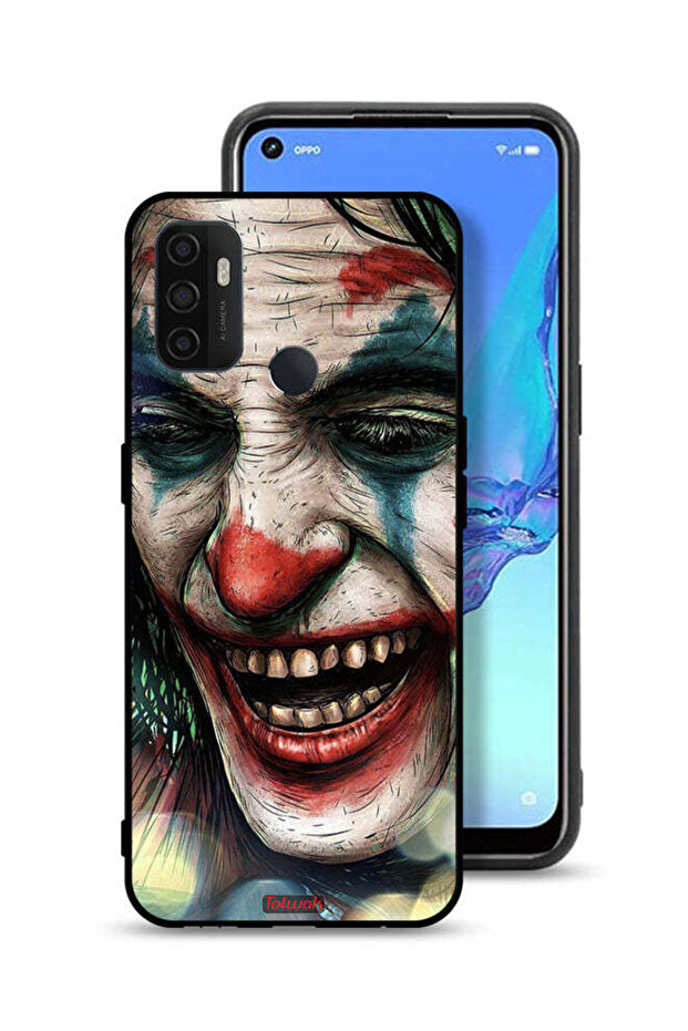غطاء حماية لهاتف Oppo A32 بوجه الجوكر الضاحك