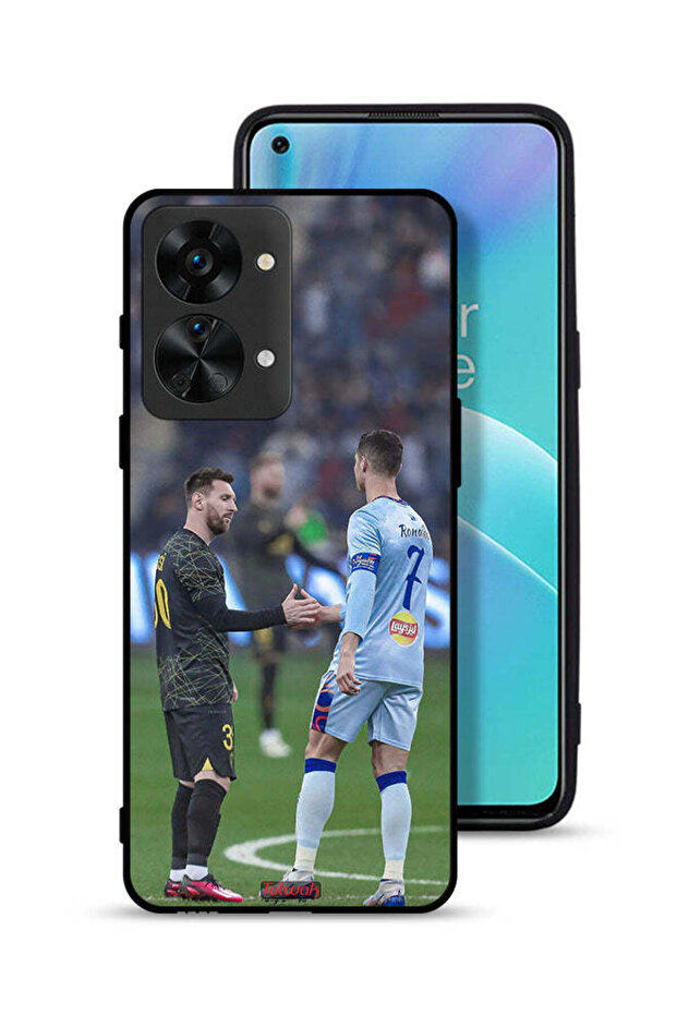 غطاء حماية لهاتف OnePlus Nord 2T 5G ميسي ورونالدو