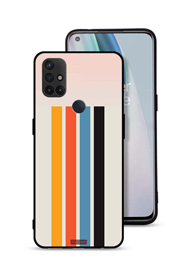 غطاء حماية لهاتف OnePlus Nord N10 5G بنمط خطوط مستقيمة