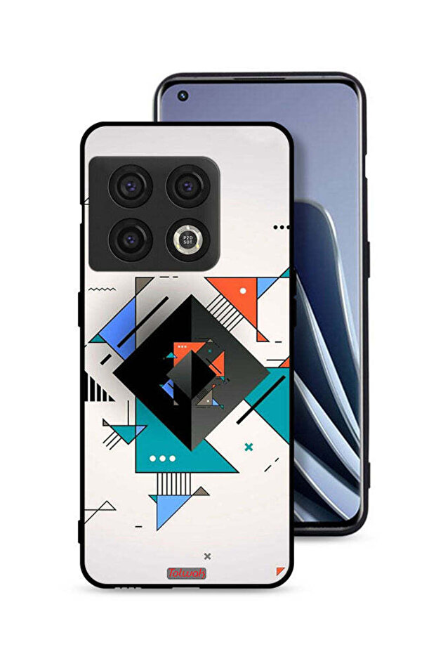 غطاء حماية لهاتف OnePlus 10 Pro 5G بأشكال مربعة ومثلثة ونمط تجريدي