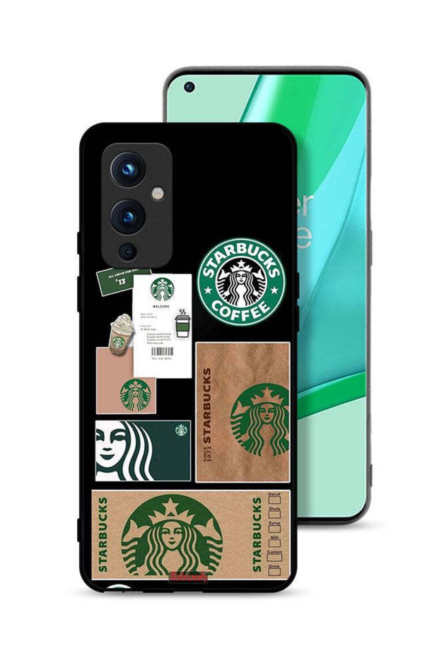 غطاء حماية لهاتف OnePlus 9 5G بملصق ستاربكس