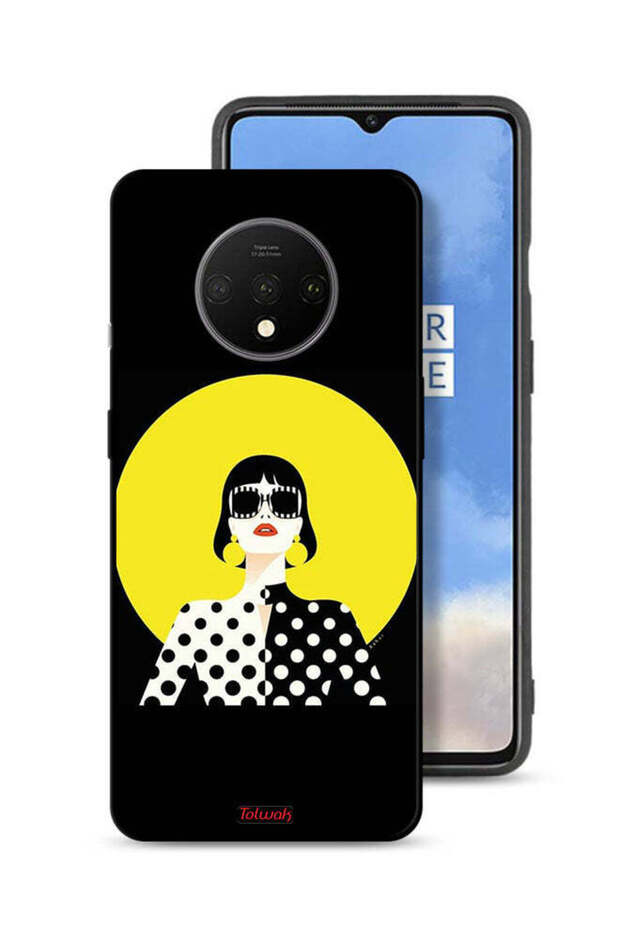 OnePlus 7T Protective Case Cover Stylish Girl Art