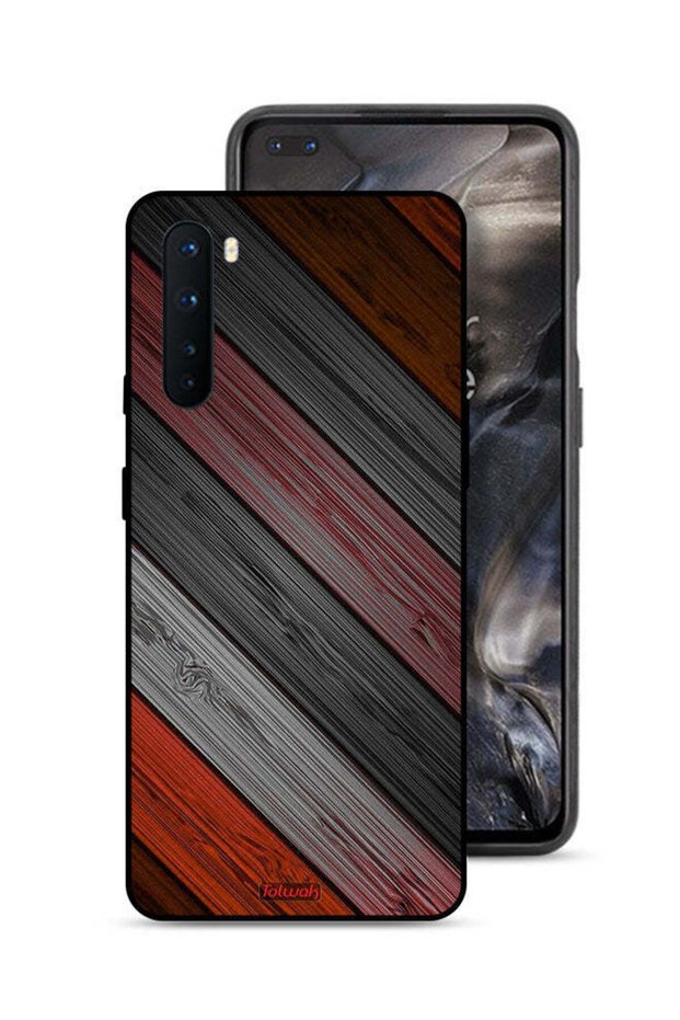 غطاء حماية لهاتف OnePlus Nord بنمط خشبي ملون