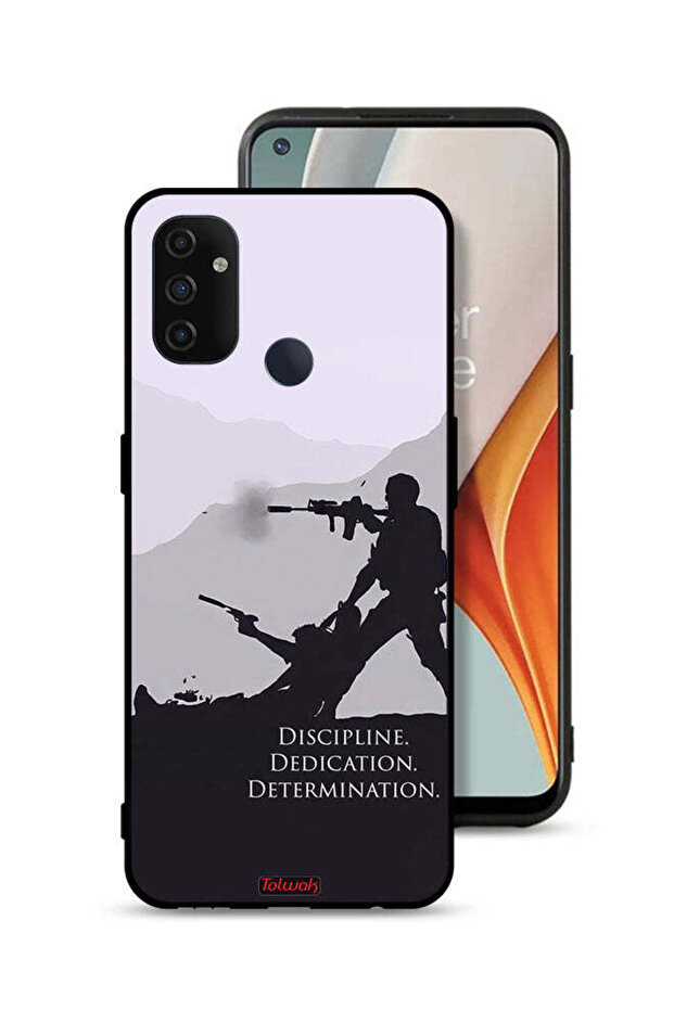 غطاء حماية لهاتف OnePlus Nord N100 بتصميم "الانضباط والتفاني والتصميم"